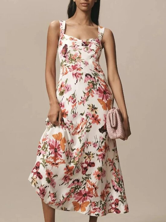 Anthropologie Dresses & Skirts - Anthropologie Maeve Sleeveless Seamed Midi Slip Dress Pink, S